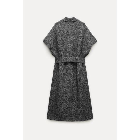 SLEEVLESS BELTED OPENFACE CARDIGAN VEST - Picture 3 of 7